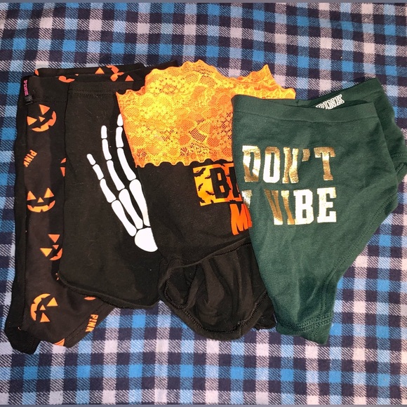 Victoria’s Secret PINK Halloween/Holiday Panty Bundle - Picture 1 of 9